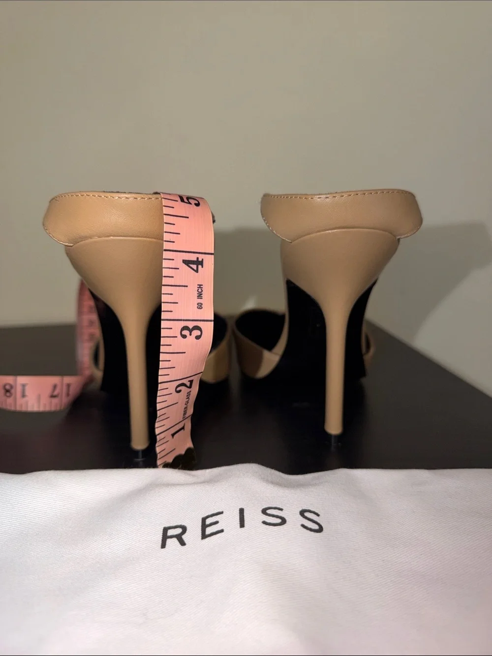 Reiss Tan Pointed-Toe Slingback Heels size 38